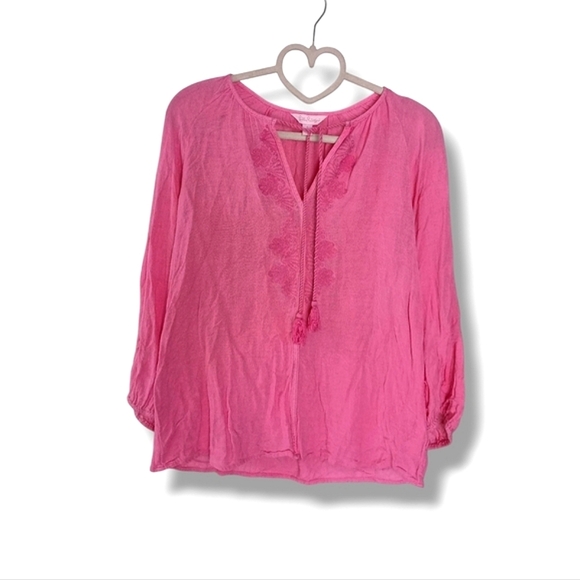 Lilly Pulitzer Blouse in Pink Size Small - Picture 2 of 6